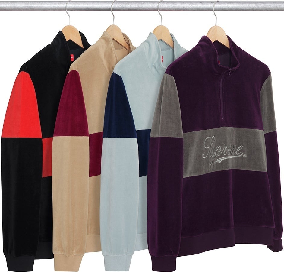 Velour Half Zip Pullover